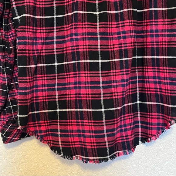 Rails Brock Plaid Button Button-Up Shirt In Pink, Black, and Navy Women's Medium - Picture 11 of 13
